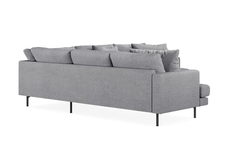 Menard 6-seters Venstrevendt L-formet Hjørnesofa i Stoff - Grå - Møbler - Sofaer - Hjørnesofa