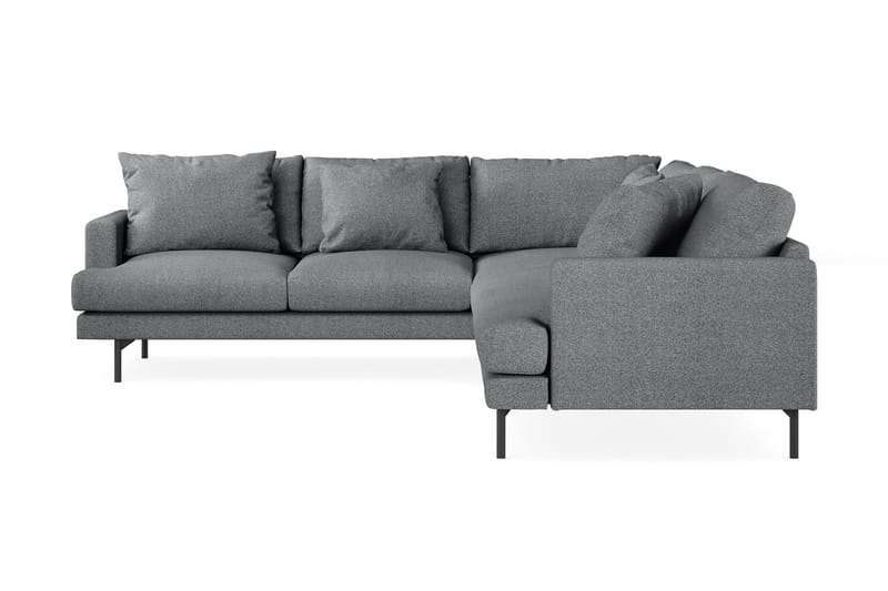 Menard 6-seters Venstrevendt L-formet Hjørnesofa i Stoff - Mørk grå - Møbler - Sofaer - Hjørnesofa