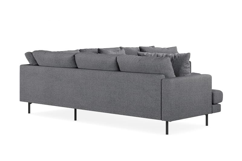 Menard 6-seters Venstrevendt L-formet Hjørnesofa i Stoff - Mørk grå - Møbler - Sofaer - Hjørnesofa