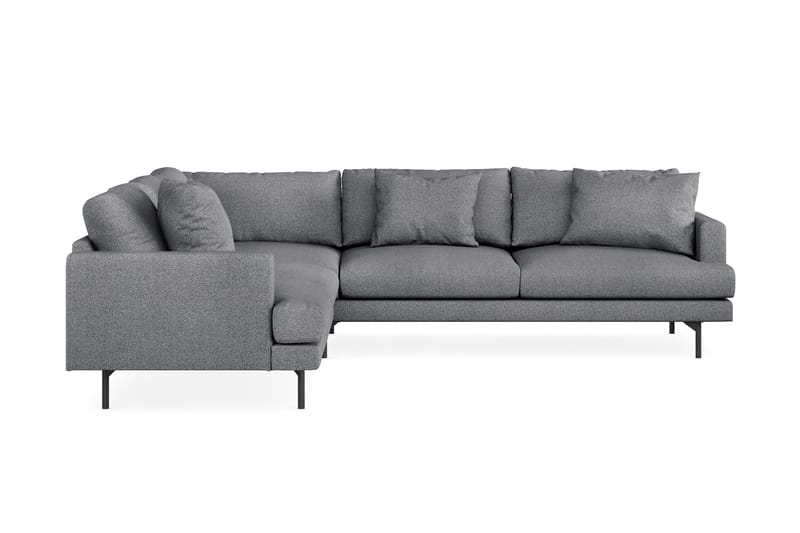 Menard 6-seters Venstrevendt L-formet Hjørnesofa i Stoff - Mørk grå - Møbler - Sofaer - Hjørnesofa