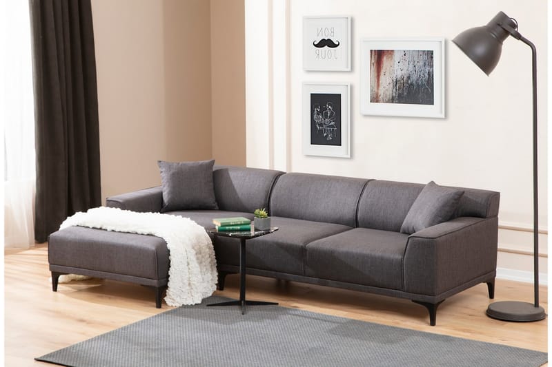 Mississauga Divansofa 3-seters - Antrasitt - Møbler - Sofaer - Hjørnesofa