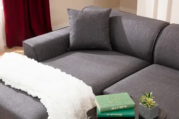 Mississauga Divansofa 3-seters - Antrasitt - Møbler - Sofaer - Sofa med sjeselong - 3 seters sofa med divan