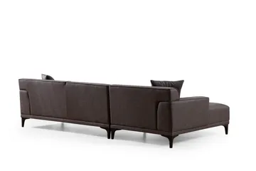 Mississauga Divansofa 3-seters - Antrasitt - Møbler - Sofaer - Sofa med sjeselong - 3 seters sofa med divan