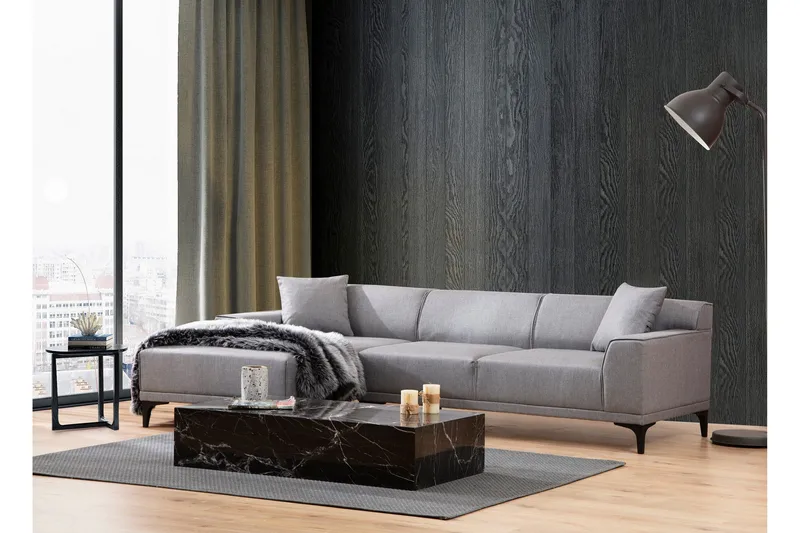 Mississauga Divansofa 3-seters - Grå - Møbler - Sofaer - Hjørnesofa - Hjørnesofa med divan