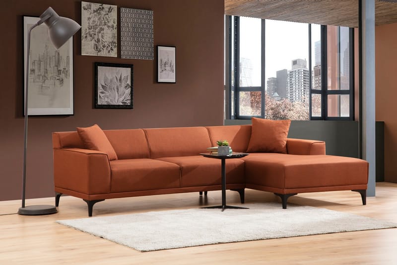 Mississauga Divansofa 3-seters - Oransje - Møbler - Sofaer - Hjørnesofa