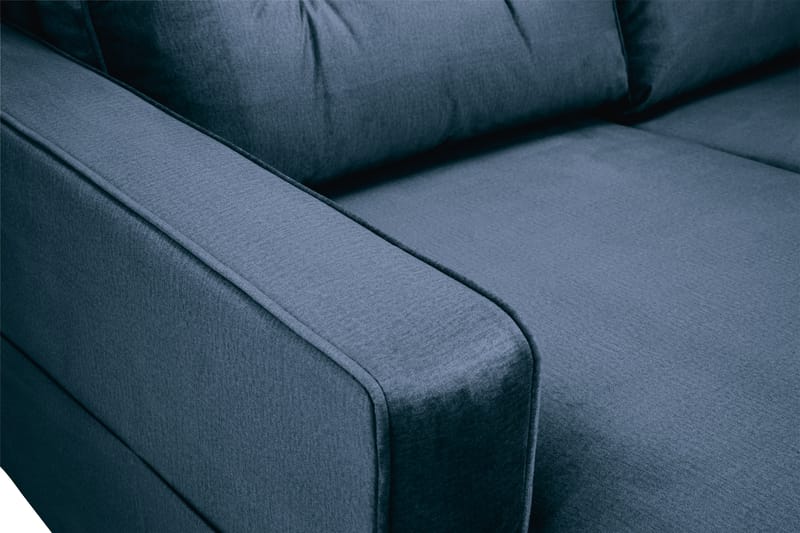 Monroe 5-seters Vendbar U-formet Hjørnesofa med Divan i Fløyel - Blå - Møbler - Sofaer - Hjørnesofa - Hjørnesofa med divan