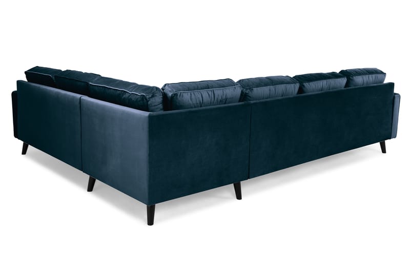 Monroe 5-seters Vendbar U-formet Hjørnesofa med Divan i Fløyel - Blå - Møbler - Sofaer - Hjørnesofa - Hjørnesofa med divan