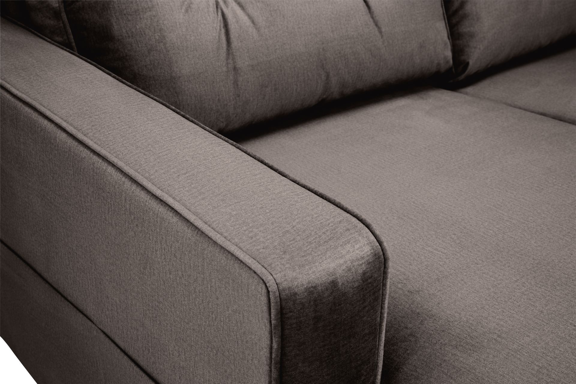 Monroe 5-seters Vendbar U-formet Hjørnesofa med Divan i Fløyel - Brun - Møbler - Sofaer - Hjørnesofa - Hjørnesofa med divan