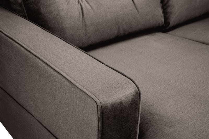 Monroe 5-seters Vendbar U-formet Hjørnesofa med Divan i Fløyel - Brun - Møbler - Sofaer - Hjørnesofa - Hjørnesofa med divan
