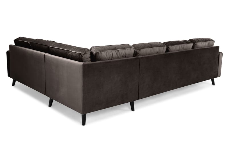 Monroe 5-seters Vendbar U-formet Hjørnesofa med Divan i Fløyel - Brun - Møbler - Sofaer - Hjørnesofa - Hjørnesofa med divan