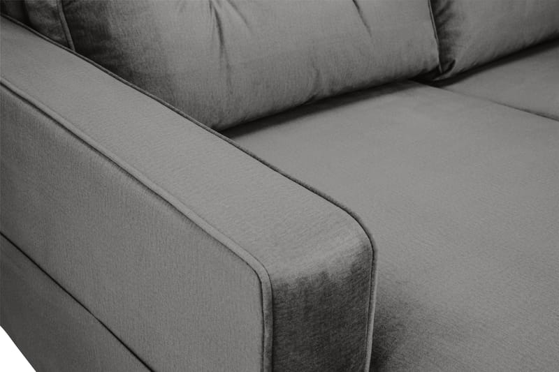 Monroe 5-seters Vendbar U-formet Hjørnesofa med Divan i Fløyel - Mørk grå - Møbler - Sofaer - Hjørnesofa - Hjørnesofa med divan