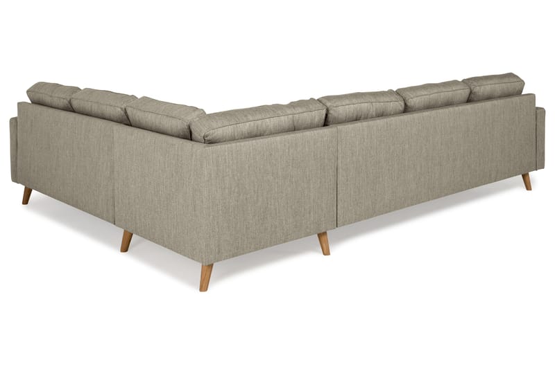 Monroe 5-seters Vendbar U-formet Hjørnesofa med Divan i Stoff - Beige / Grå - Møbler - Sofaer - Hjørnesofa - Hjørnesofa med divan
