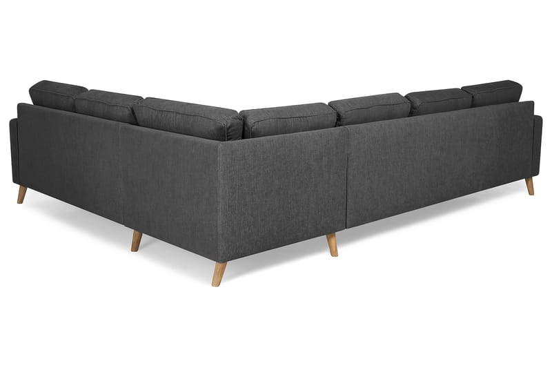 Monroe 5-seters Vendbar U-formet Hjørnesofa med Divan i Stoff - Mørk grå - Møbler - Sofaer - Hjørnesofa - Hjørnesofa med divan