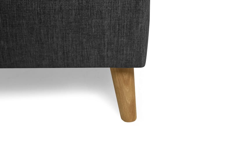 Monroe 5-seters Vendbar U-formet Hjørnesofa med Divan i Stoff - Mørk grå - Møbler - Sofaer - Hjørnesofa - Hjørnesofa med divan