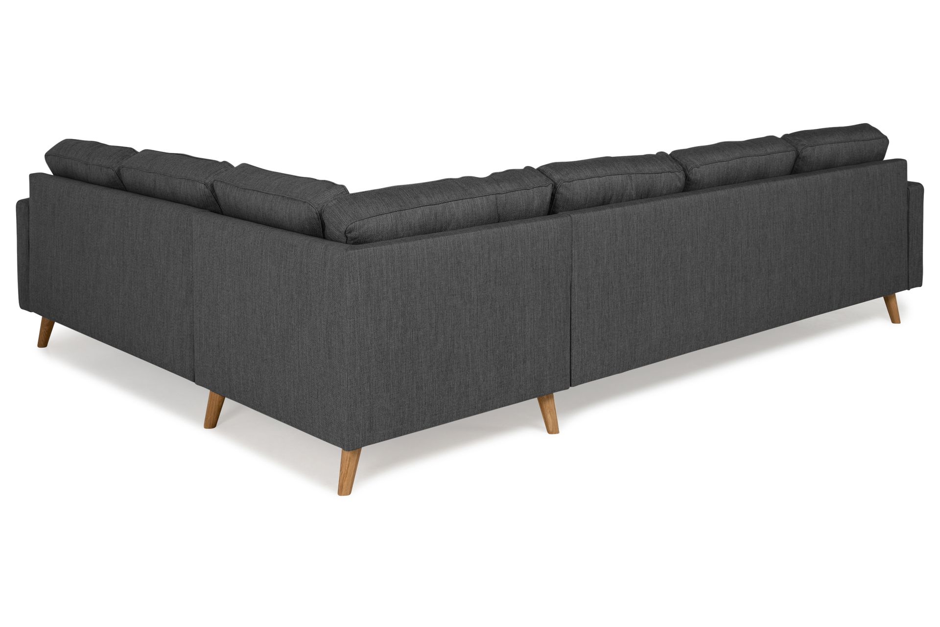 Monroe 5-seters Vendbar U-formet Hjørnesofa med Divan i Stoff - Mørk grå - Møbler - Sofaer - Hjørnesofa - Hjørnesofa med divan
