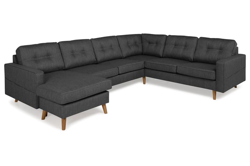 Monroe Hjørnesofa med Divan Vendbar - Mørkegrå - Møbler - Sofaer - Hjørnesofa - Hjørnesofa med divan