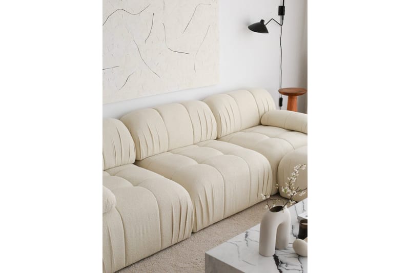 Murum Hjørnesofa 3-seter - Hvit - Møbler - Sofaer - Sofa med sjeselong - 4 seters sofa med divan