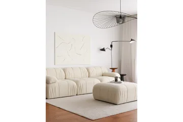 Murum Hjørnesofa 3-seter - Hvit - Møbler - Sofaer - Sofa med sjeselong - 4 seters sofa med divan