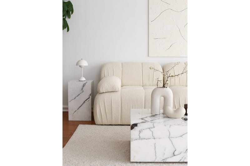 Murum Hjørnesofa 3-seter - Hvit - Møbler - Sofaer - Sofa med sjeselong - 4 seters sofa med divan
