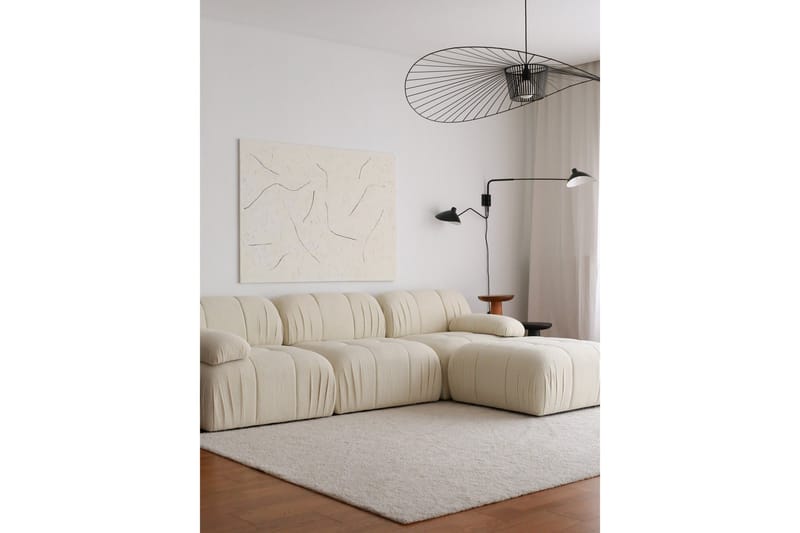 Murum Hjørnesofa 3-seter - Hvit - Møbler - Sofaer - Sofa med sjeselong - 4 seters sofa med divan