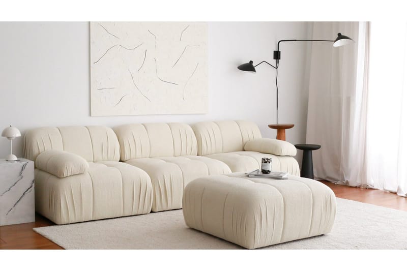 Murum Hjørnesofa 3-seter - Hvit - Møbler - Sofaer - Sofa med sjeselong - 4 seters sofa med divan