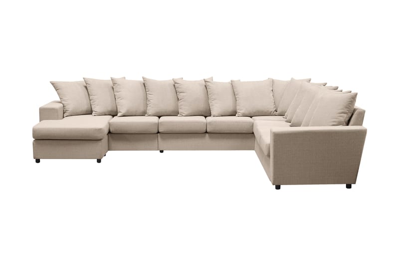 Nebraska Hjørnesofa med Divan Vendbar Konvoluttputer - Beige - Hjørnesofa med divan - Hjørnesofa