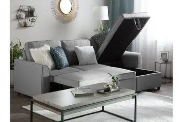 Nesna Hjørnesofa 228 cm - Grå - Møbler - Sofaer - Sovesofaer - Sovesofa divan