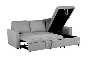 Nesna Hjørnesofa 228 cm - Grå - Møbler - Sofaer - Sovesofaer - Sovesofa divan