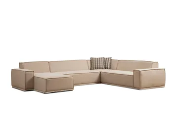 Nightcap Hjørnesofa med Divan 5-seter - Beige - Møbler - Sofaer - Modulsofaer - Komplett modulsofa