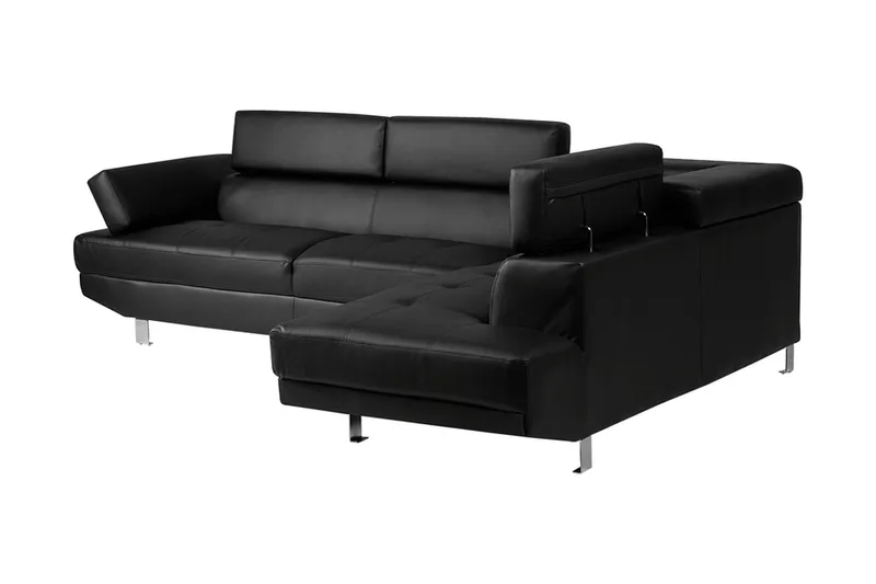 Norrea Hjørnesofa 261 cm - Svart - Møbler - Sofaer - Sofa med sjeselong