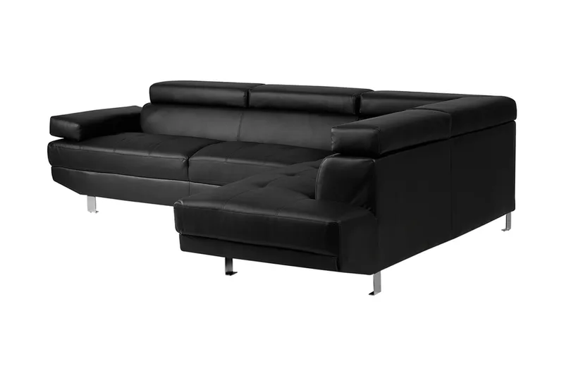 Norrea Hjørnesofa 261 cm - Svart - Møbler - Sofaer - Sofa med sjeselong