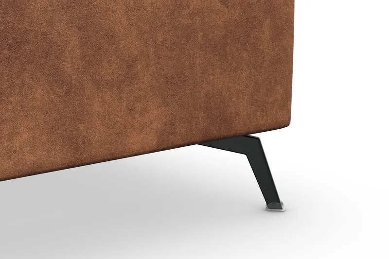 Ocean Lyx 5-seters Vendbar L-formet Hjørnesofa i Kunstlær - Brun - Møbler - Sofaer - Hjørnesofa