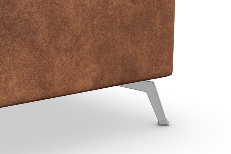 Ocean Lyx 5-seters Vendbar L-formet Hjørnesofa i Kunstlær - Brun - Møbler - Sofaer - Hjørnesofa