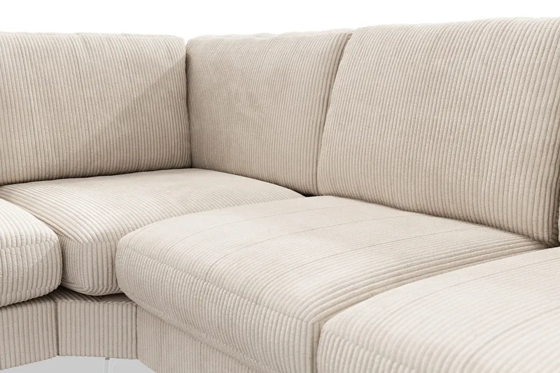 Ocean Lyx 5-seters Vendbar L-formet Hjørnesofa i Manchester - Beige - Møbler - Sofaer - Hjørnesofa