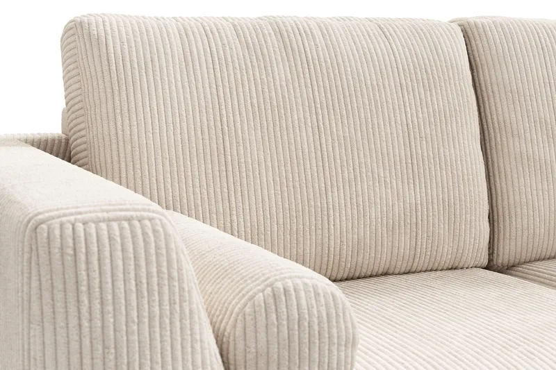 Ocean Lyx 5-seters Vendbar L-formet Hjørnesofa i Manchester - Beige - Møbler - Sofaer - Hjørnesofa