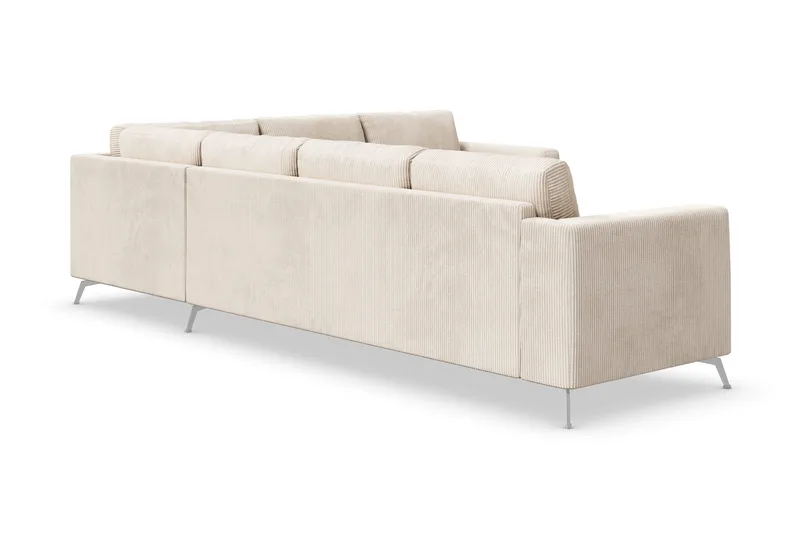 Ocean Lyx 5-seters Vendbar L-formet Hjørnesofa i Manchester - Beige - Møbler - Sofaer - Hjørnesofa