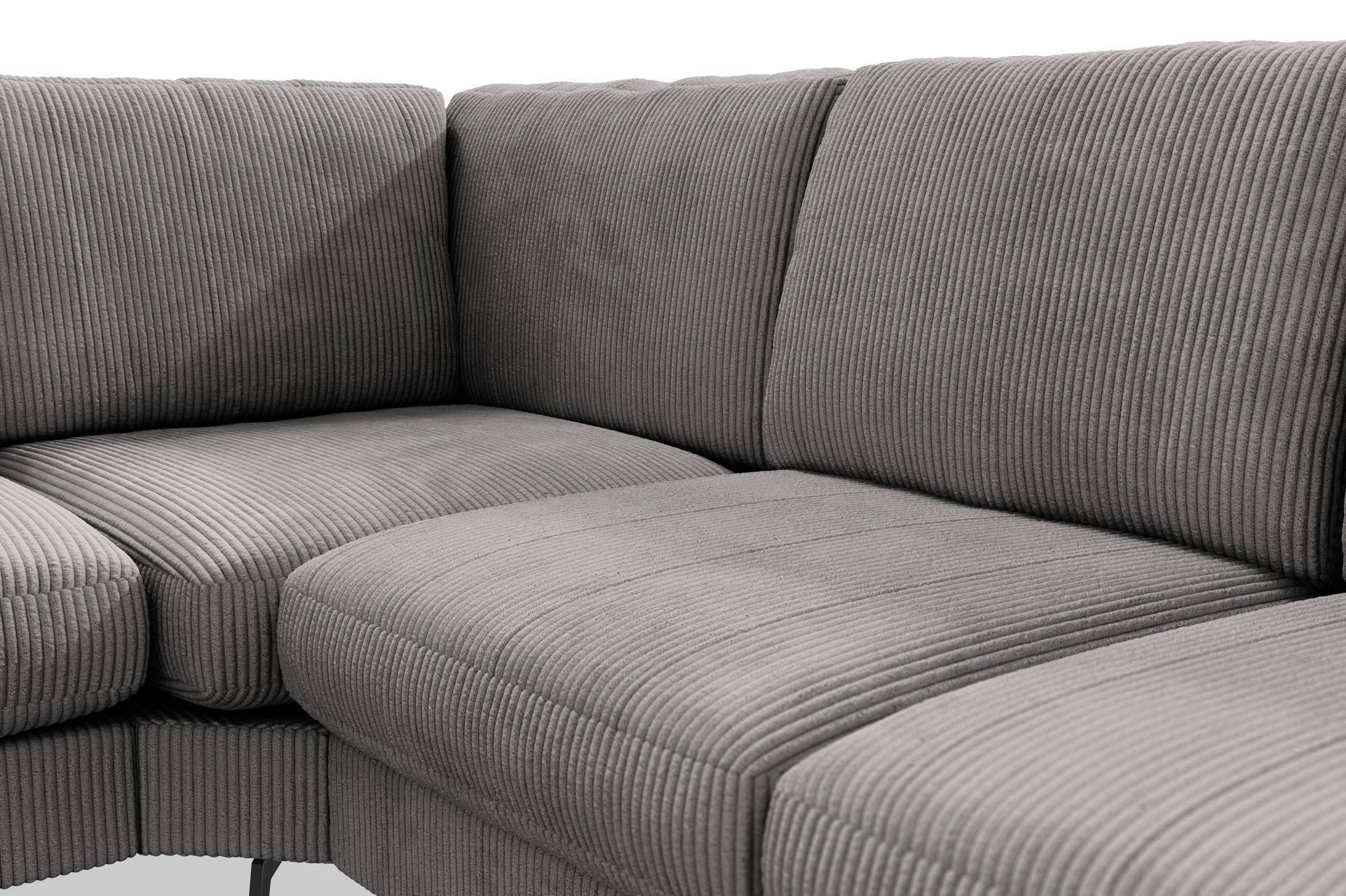Ocean Lyx 5-seters Vendbar L-formet Hjørnesofa i Manchester - Mørk grå - Møbler - Sofaer - Hjørnesofa