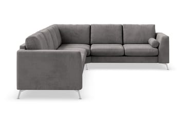 Ocean Lyx 5-seters Vendbar L-formet Hjørnesofa i Manchester - Mørk grå - Møbler - Sofaer - Hjørnesofa