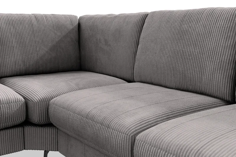 Ocean Lyx 5-seters Vendbar L-formet Hjørnesofa i Manchester - Mørk grå - Møbler - Sofaer - Hjørnesofa