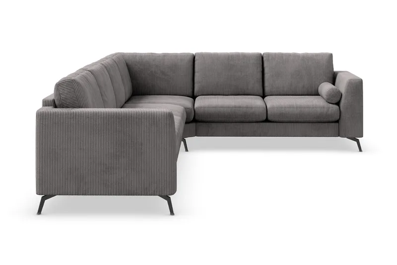 Ocean Lyx 5-seters Vendbar L-formet Hjørnesofa i Manchester - Mørk grå - Møbler - Sofaer - Hjørnesofa