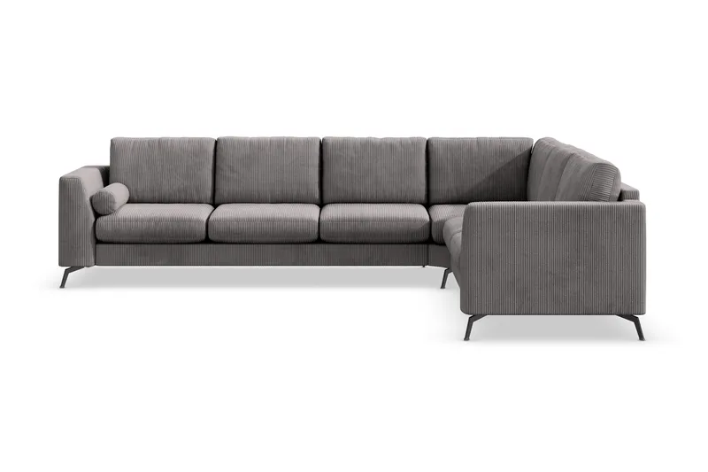 Ocean Lyx 5-seters Vendbar L-formet Hjørnesofa i Manchester - Mørk grå - Møbler - Sofaer - Hjørnesofa