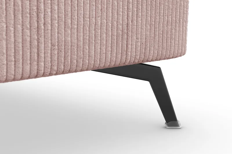 Ocean Lyx 5-seters Vendbar L-formet Hjørnesofa i Manchester - Rosa - Møbler - Sofaer - Hjørnesofa