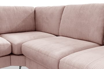 Ocean Lyx 5-seters Vendbar L-formet Hjørnesofa i Manchester - Rosa - Møbler - Sofaer - Hjørnesofa