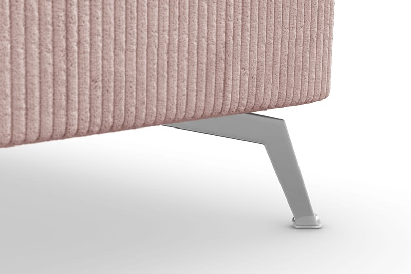 Ocean Lyx 5-seters Vendbar L-formet Hjørnesofa i Manchester - Rosa - Møbler - Sofaer - Hjørnesofa