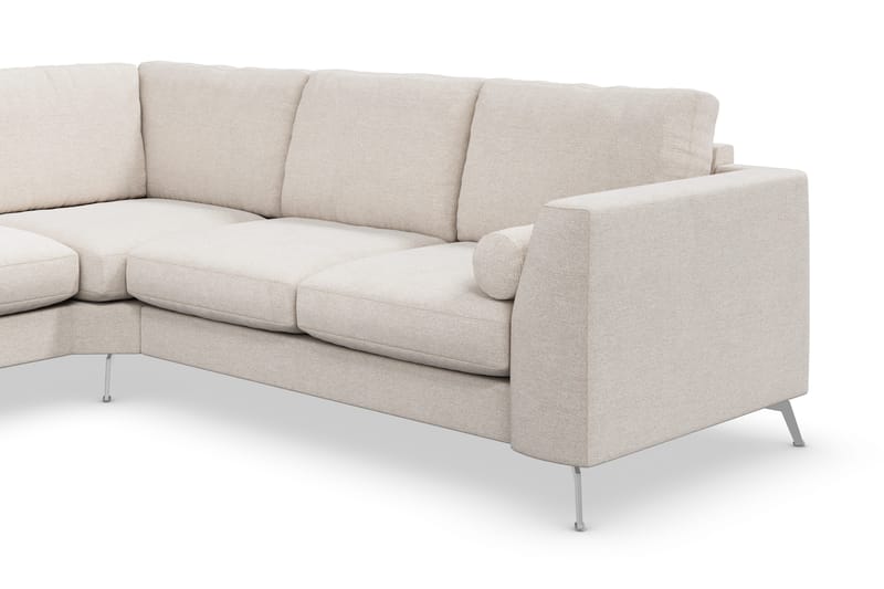 Ocean Lyx 5-seters Vendbar L-formet Hjørnesofa i Stoff - Beige - Møbler - Sofaer - Hjørnesofa