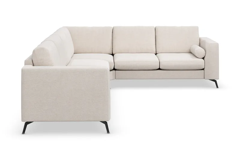 Ocean Lyx 5-seters Vendbar L-formet Hjørnesofa i Stoff - Beige - Møbler - Sofaer - Hjørnesofa