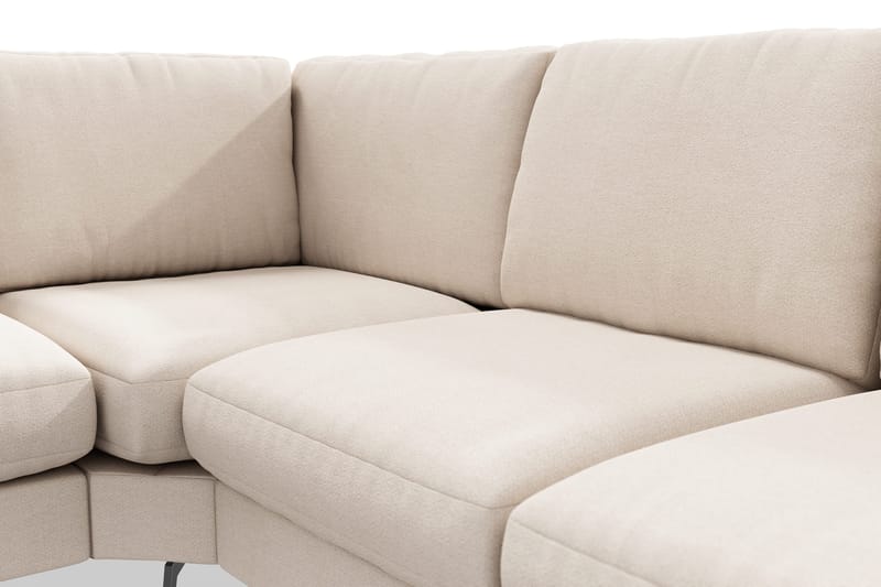 Ocean Lyx 5-seters Vendbar L-formet Hjørnesofa i Stoff - Beige - Møbler - Sofaer - Hjørnesofa