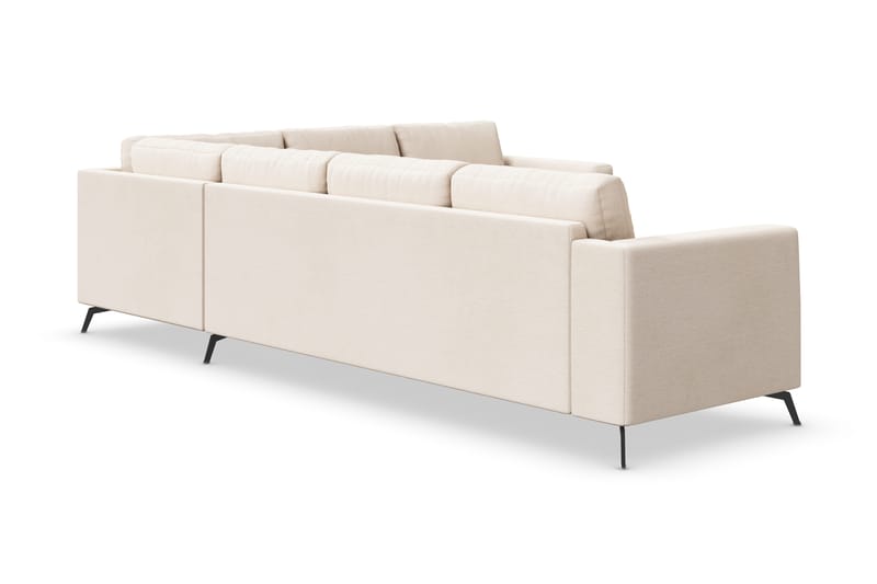 Ocean Lyx 5-seters Vendbar L-formet Hjørnesofa i Stoff - Beige - Møbler - Sofaer - Hjørnesofa