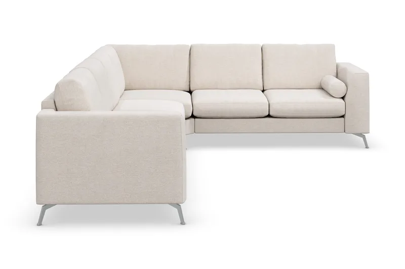 Ocean Lyx 5-seters Vendbar L-formet Hjørnesofa i Stoff - Beige - Møbler - Sofaer - Hjørnesofa
