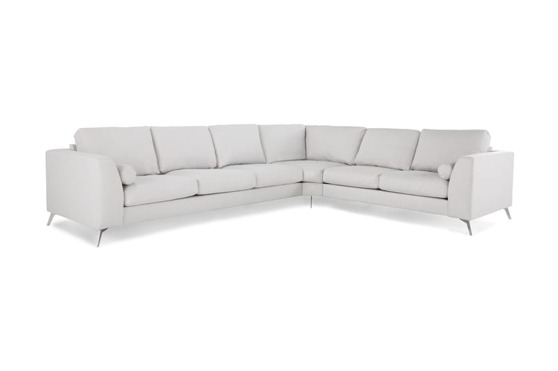 Ocean Lyx 5-seters Vendbar L-formet Hjørnesofa i Stoff - Lys grå - Møbler - Sofaer - Hjørnesofa